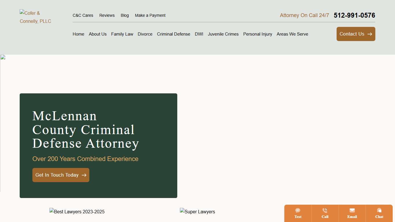 McLennan County Criminal Defense Attorney Cofer & Connelly, PLLC